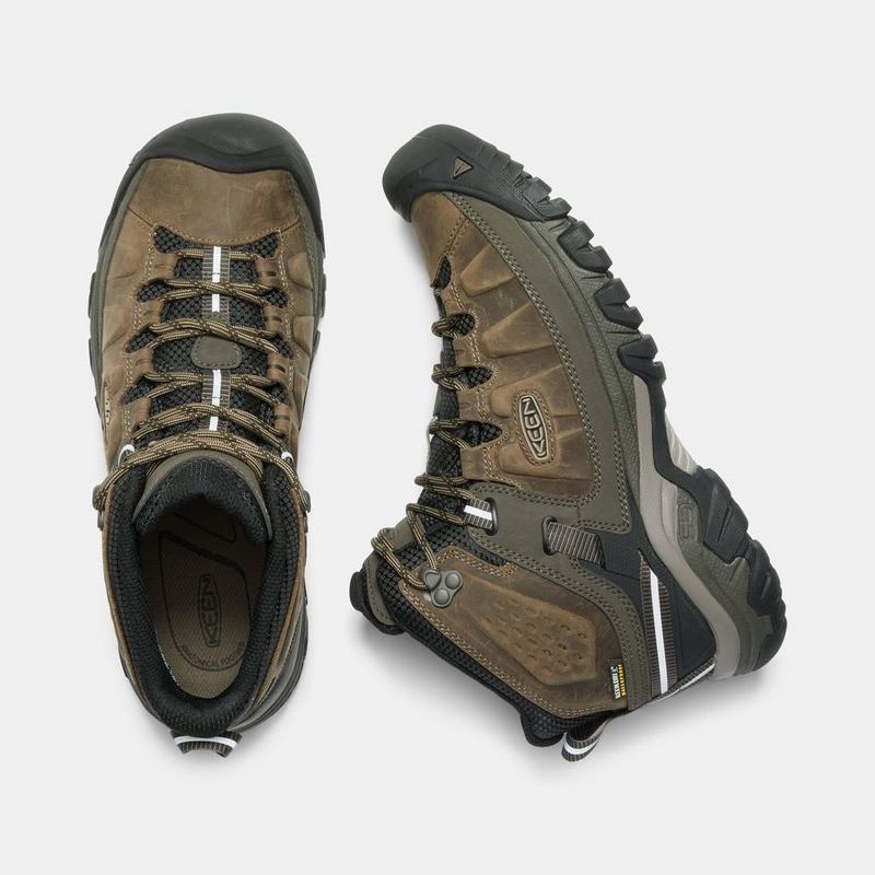 Keen Targhee III Waterproof Mid Mens Hiking Boots Olive/Black Stockists NZ (3289-NRJKX)